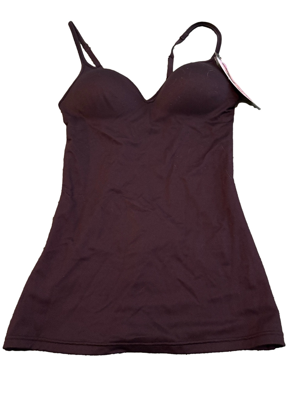 NWT Maidenform Inspirations Shaping Tank Built In Bra Black Small